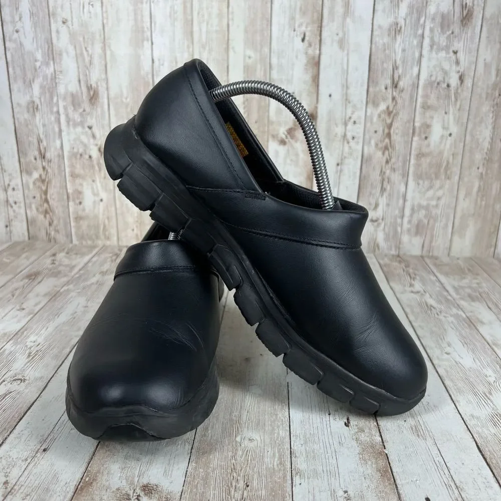 Skechers leather slip resist work shoes / Womens 11_6